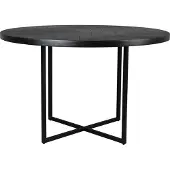 Dutchbone Class Eettafel Rond 120 cm Acaciahout Zwart