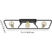 Eglo Plafondlamp MESSINARO Plafondlamp, metaal in zwart en geborsteld messing, E27 fitting (1 stuk)