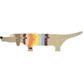 Small Foot - Houten Letter- en Vormenpuzzel Hond, 26st.