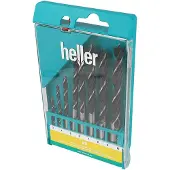 Heller Set CV-houtspiraalboren | 8 delig | d. 3, 4, 5, 6, 7, 8, 9, 10 mm | chroom-vanadiumstaal | 1 stuk - 18736 - 18736