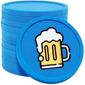 Combicraft Biermunten / Consumptiemunten blauw - Ø29mm enkelzijdig bedrukt - 100 stuks