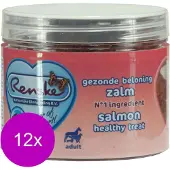 Renske 12x Gezonde Beloning Hartjes Hondensnack Zalm 100 gr