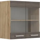 Vicco R-Line Glazen keukenkast – 60 cm Edel grijs