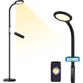 Meross MSL610, slimme vloerlamp, Wi-Fi, zwart, 2700 K, 6000 K, 2,4 GHz