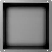 Guido Gusto Gun metal RVS Inbouwnis met tegelflens 30x30x10cm