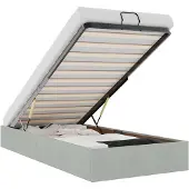vidaXL Ottomanbed zonder matras, lichtgrijs, 90x200 cm, fluweel