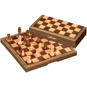 Philos Schaakset, hout, inklapbaar, 22 mm, geschikt voor het spel vanaf 6 jaar