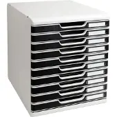 Exacompta MODULO A4-ladebox Office zwart, 10 laden gesloten A4/A4+, geruisloos, veiligheidsstop, stapelbaar