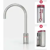 Quooker Cube Nordic single tap round RVS met Combi reservoir