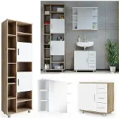 Vicco Badkamermeubel set Ilias Sonoma 3-delig, Model 31052