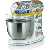 Ariete Positano 1588 - Italiaans design keukenmachine - 5.5 liter - 3 accessoires - 2400 Watt - 7 snelheden