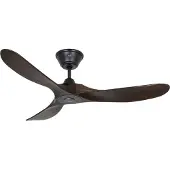 CasaFan Plafondventilator ECO GENUINO zwart/notenhout Ø 122 cm, stil Eco Genuino, hout donker, Woon-/ Eetkamer, Hout, Modern