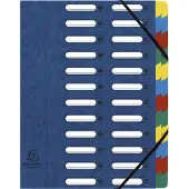 Exacompta Nature Future A4 Sorteermap, 24 vakken, 320 x 240 mm, Karton, Blauw