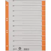 Leitz 1 tot 10 Tabbladen A4+ Oranje Oranje 10 tabs Karton 6 Gaten 1652 100 Stuks