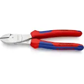 Knipex Kracht-Zijsnijtang | 200 mm Lengte | Meer-Componentengrepen | Verchroomd - 74 05 200 SB