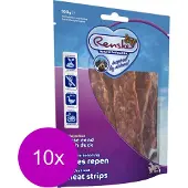 Renske 10x Gezonde Beloning Vleesrepen Hondensnack Eend 100 gr