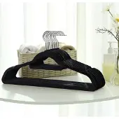 Mazazu MIRA Home - Kleerhanger – Kledinghanger – Kunststof – Zwart – 45x23x0.5