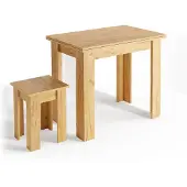 Vicco Roman Eettafel met stoel – 60 x 90 cm Krachtige eik goud