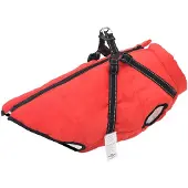 vidaXL Hondenjas met harnas waterdicht reflecterend rood L52