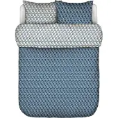 Marc O'Polo Dekbedovertrek Monogram Space Blue Satijn-240 x 200 / 220 cm | Lits-Jumeaux