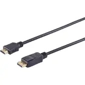 S-Impuls DisplayPort - HDMI kabel | 4K 30Hz | zwart | 7,5 meter