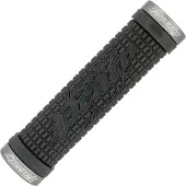 Lizardskins Pair of Black Peaty Lock On Grips Silver || Maat: 30