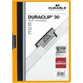 Durable klemmap DURACLIP, A4, kunststof, met clip, oranje