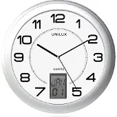 Unilux Instinct wandklok zilvergrijs met witte wijzerplaat (Ø 30,5 cm)