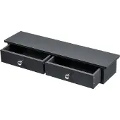 En.casa Wandplank met 2 lades zwevend MDF 60x15x10 donkergrijs