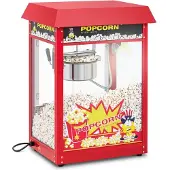 Royal Catering Kleine popcornmachine - 1500 W vermogen, roestvrij staal, gehard glas en antiaanbakmateriaal