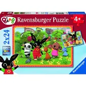 Ravensburger puzzel Bing Bunny - Twee puzzels - 24 stukjes - kinderpuzzel