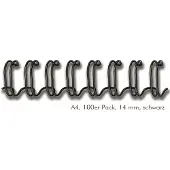 Fellowes metalen draadrug 14 mm zwart (100 stuks)