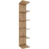 VCM Lazas wandkast wandmontage 5 planken eik decor.