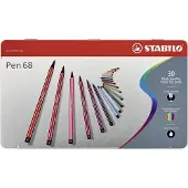 Stabilo Pen 68 - Premium Viltstift - Metalen Etui Met 30 Kleuren