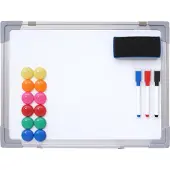MCW Whiteboard -C84, magnetisch memobord prikbord, incl. accessoires ~ 40x30cm