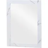 MCW Wandspiegel -L86, badkamerspiegel, spiegelbadkamermeubel, MVG-gecertificeerd 72x52cm ~ marmerlook wit