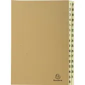 Exacompta Sorteermap Ordonator in gerecycleerde kraft - 31 indelingen -genummerd van 1 tot 31 - A4 - Kraft bruin - 22219E