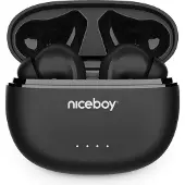 Niceboy HIVE Pins 3 ANC, zwart, draadloze oordopjes, geschikt voor bellen, muziek, sport en vrijetijd, frequentiebereik 20 - 20000 Hz, gewicht 48 g, oordopjes met microfoon, kleur zwart