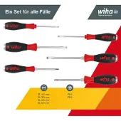 Bahco Schraubendrehersatz 6tlg PH/ Schlitz 6kant-Klinge Soft-Fin Schroevendraaierset Werkplaats 6-delig Plat, Kruiskop Phillips