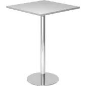 Hjh OFFICE PRO BISTRO H88Q C - Systeem conferentietafel Grijs 80 x 80 Chroom