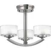 HINKLEY LED Plafondlamp Meridian | 3W 3000K 900Lm 830 | Dimbaar | Brushed Nickel