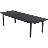 Ebuy24 Willy tuintafel verlengbaar 95x230/287 cm zwart.