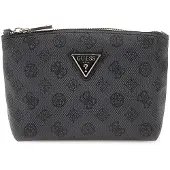 GUESS Cosmetische tas Wilder Large Top Zip Charcoal Donkergrijs
