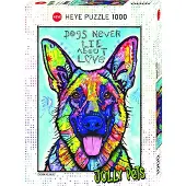 Heye Puzzel Dogs Never Lie1000 - Puzzel 1000 stukjes - Kleurrijke afbeelding honden