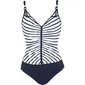 Sunflair Badpak donkerblauw / wit