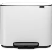 Brabantia Bo Pedal Bin 11 + 23 Liter White
