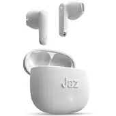 JAZ Echte draadloze stereo Amber (Bluetooth 5.3, Wit (4 h), Koptelefoon, Wit