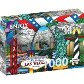 Enjoy Puzzle American Landmarks Collage Puzzel (1000 stukjes)