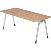 Hjh OFFICE PRO ATOS 19 S - 180 x 80 Walnoot Tafelhoogte I In hoogte verstelbaar