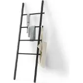 SmartaSaker Leana handdoekladder 51x152x4cm Hout Zwart 1017445-040